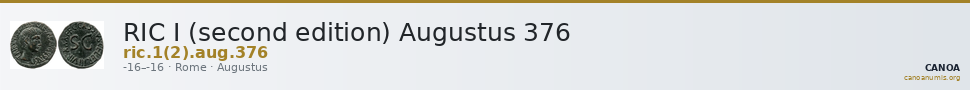 RIC I (second edition) Augustus 376 — CANOA