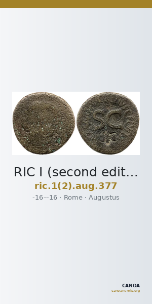 RIC I (second edition) Augustus 377 — CANOA