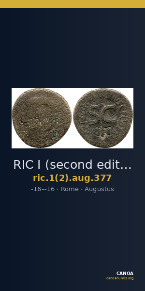 RIC I (second edition) Augustus 377 — CANOA