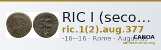 RIC I (second edition) Augustus 377 — CANOA