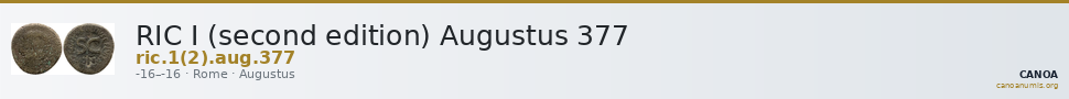 RIC I (second edition) Augustus 377 — CANOA