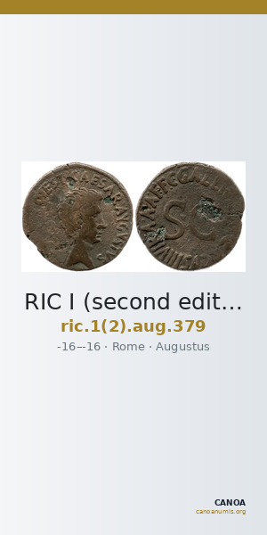 RIC I (second edition) Augustus 379 — CANOA