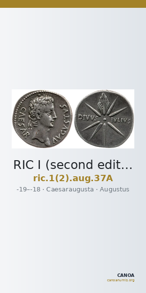 RIC I (second edition) Augustus 37A — CANOA