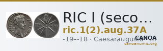 RIC I (second edition) Augustus 37A — CANOA