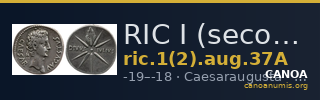RIC I (second edition) Augustus 37A — CANOA