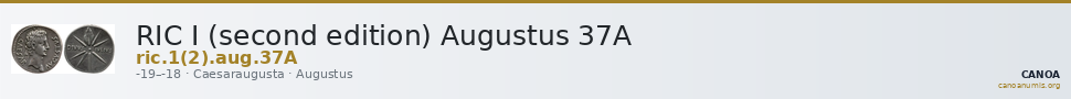 RIC I (second edition) Augustus 37A — CANOA
