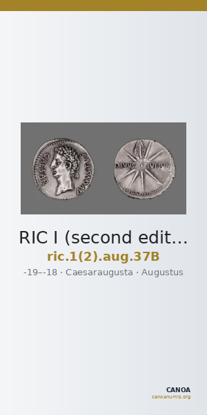 RIC I (second edition) Augustus 37B — CANOA