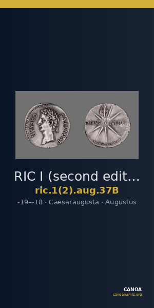 RIC I (second edition) Augustus 37B — CANOA
