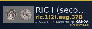 RIC I (second edition) Augustus 37B — CANOA