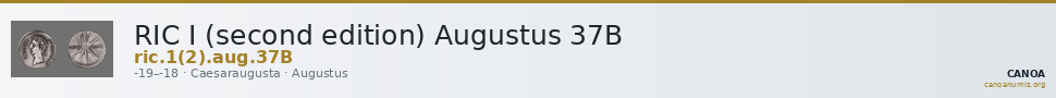 RIC I (second edition) Augustus 37B — CANOA