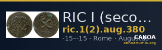 RIC I (second edition) Augustus 380 — CANOA