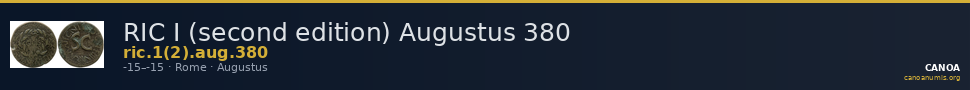 RIC I (second edition) Augustus 380 — CANOA