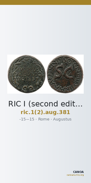 RIC I (second edition) Augustus 381 — CANOA