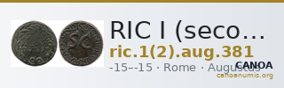 RIC I (second edition) Augustus 381 — CANOA