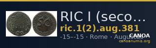 RIC I (second edition) Augustus 381 — CANOA