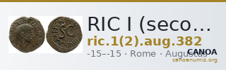 RIC I (second edition) Augustus 382 — CANOA