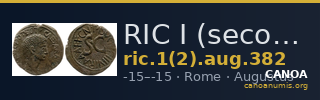 RIC I (second edition) Augustus 382 — CANOA