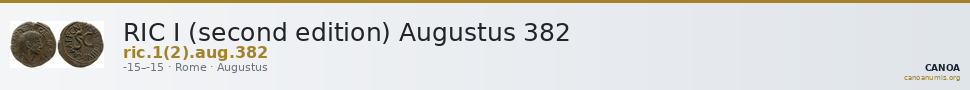 RIC I (second edition) Augustus 382 — CANOA