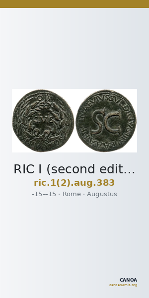 RIC I (second edition) Augustus 383 — CANOA