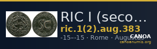 RIC I (second edition) Augustus 383 — CANOA