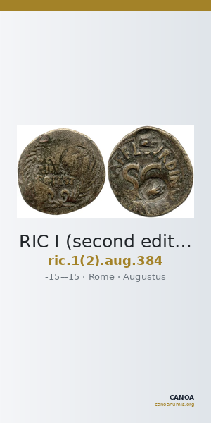 RIC I (second edition) Augustus 384 — CANOA