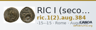 RIC I (second edition) Augustus 384 — CANOA