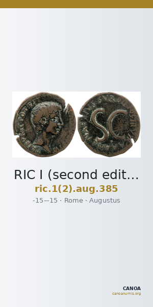RIC I (second edition) Augustus 385 — CANOA