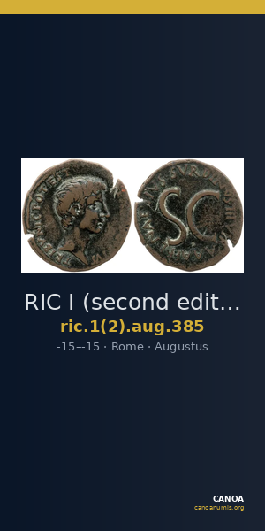 RIC I (second edition) Augustus 385 — CANOA