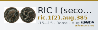 RIC I (second edition) Augustus 385 — CANOA