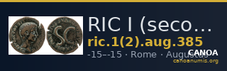 RIC I (second edition) Augustus 385 — CANOA