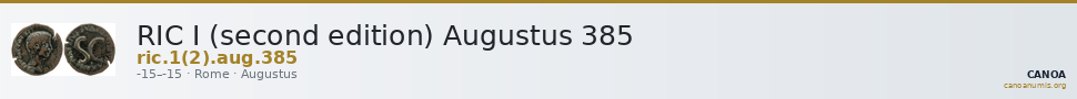 RIC I (second edition) Augustus 385 — CANOA