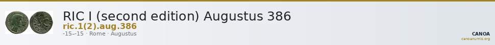 RIC I (second edition) Augustus 386 — CANOA
