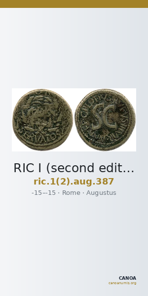 RIC I (second edition) Augustus 387 — CANOA