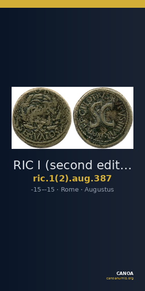 RIC I (second edition) Augustus 387 — CANOA