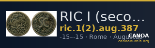 RIC I (second edition) Augustus 387 — CANOA