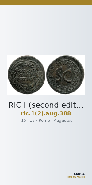 RIC I (second edition) Augustus 388 — CANOA