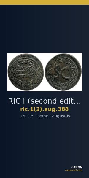 RIC I (second edition) Augustus 388 — CANOA