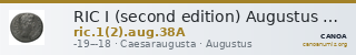 RIC I (second edition) Augustus 38A — CANOA