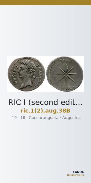 RIC I (second edition) Augustus 38B — CANOA