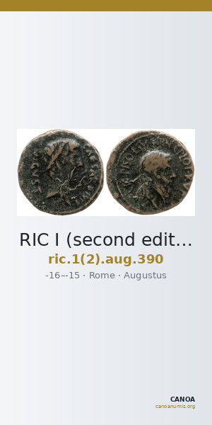 RIC I (second edition) Augustus 390 — CANOA