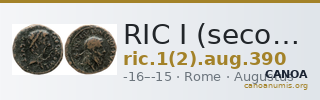 RIC I (second edition) Augustus 390 — CANOA