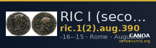 RIC I (second edition) Augustus 390 — CANOA