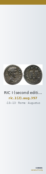 RIC I (second edition) Augustus 397 — CANOA