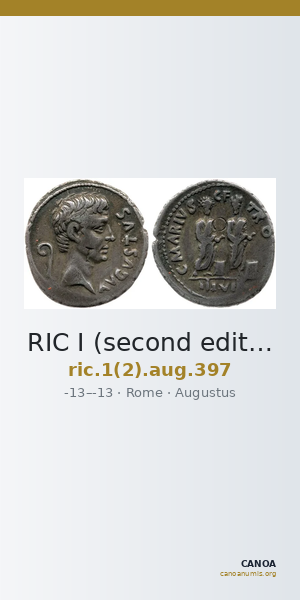 RIC I (second edition) Augustus 397 — CANOA