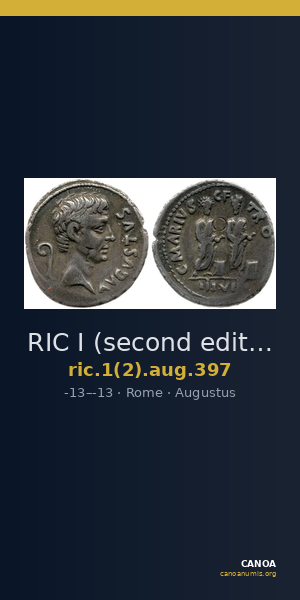 RIC I (second edition) Augustus 397 — CANOA