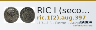 RIC I (second edition) Augustus 397 — CANOA