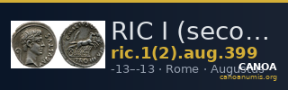 RIC I (second edition) Augustus 399 — CANOA