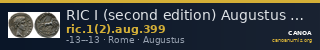 RIC I (second edition) Augustus 399 — CANOA