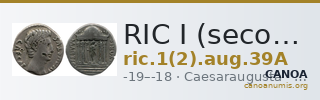 RIC I (second edition) Augustus 39A — CANOA