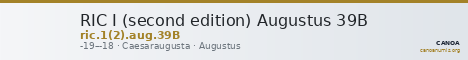 RIC I (second edition) Augustus 39B — CANOA